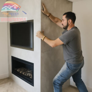 חיפוי קיר טלוויזיה עם קמין במחירים נוחים לכל כיס ✔️ 0559793351 הצבעי שלי